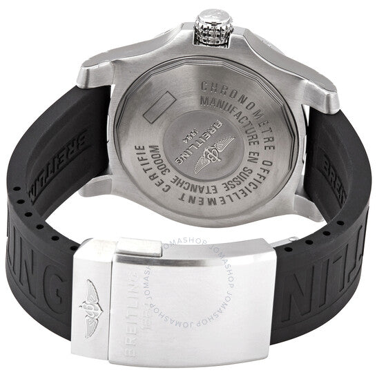 ساعة بريتلينج أوتوماتيكية للرجال بمينا أصفر ومطاط أسود