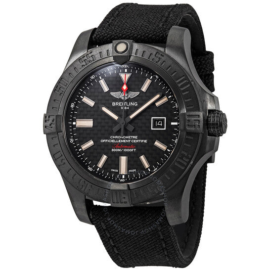 ساعة بريتلينج أفنجر بلاك بيرد أوتوماتيكية للرجال بمينا أسود