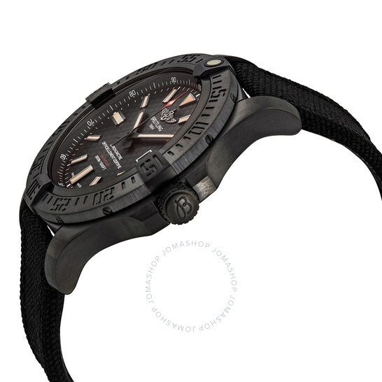 ساعة بريتلينج أفنجر بلاك بيرد أوتوماتيكية للرجال بمينا أسود