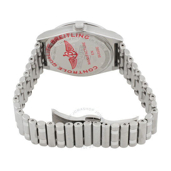 ساعة بريتلينج كرونومات أوتوماتيكية للسيدات بمينا أخضر من الألماس