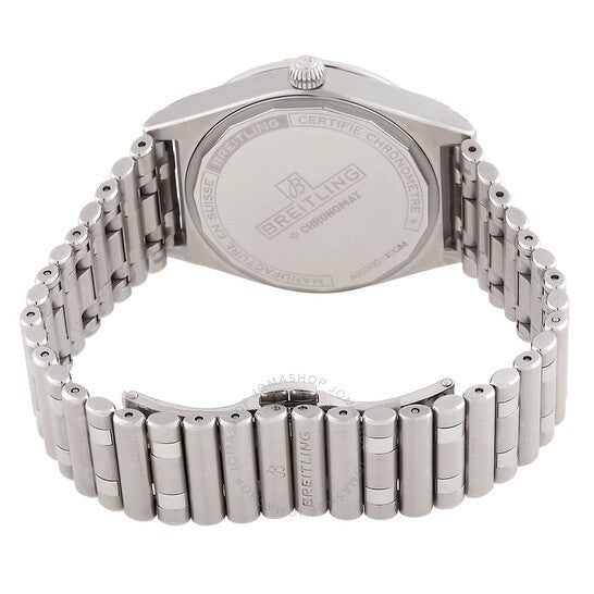 ساعة بريتلينج كرونومات أوتوماتيكية للسيدات بمينا أبيض