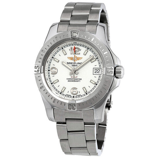 Breitling, Colt 36 Chronometer Silver Dial Ladies Watch A7438911/G803-178A