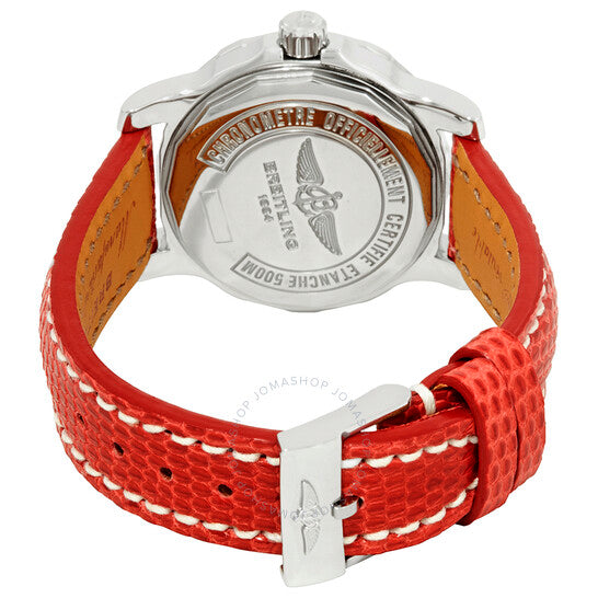 ساعة بريتلينج كولت النسائية بمينا فضي وجلد السحلية