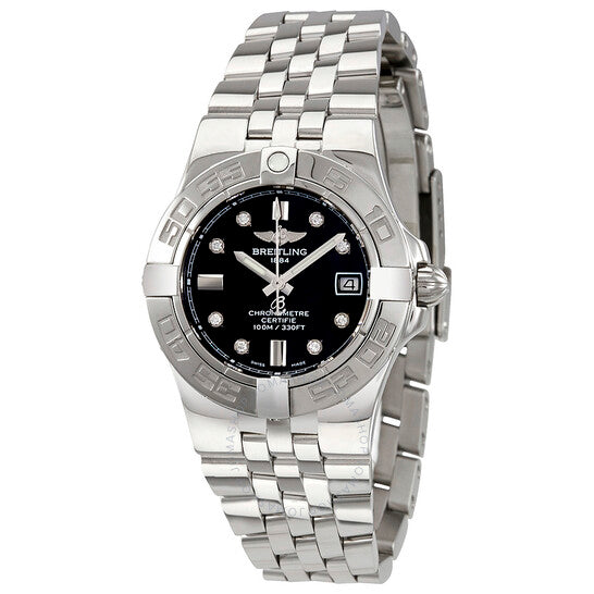 Breitling, Galactic 30 Black Diamond Dial Ladies Watch A71340L2-BA14SS