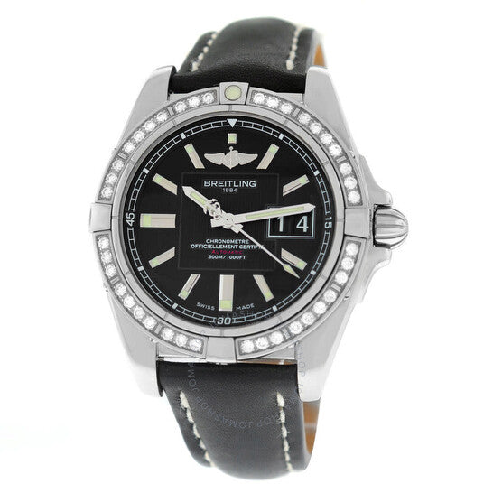 Breitling, Galactic Automatic Chronometer Diamond Black Dial Men's Watch