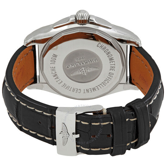 Breitling, Galactic Unitime Black Leather Men's Watch WB3510U4-BD94BKCD