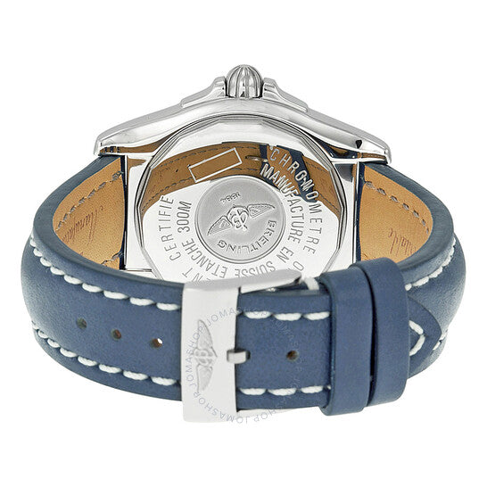 Breitling, Galatic 41 Blue Dial Blue Leather Men's Watch