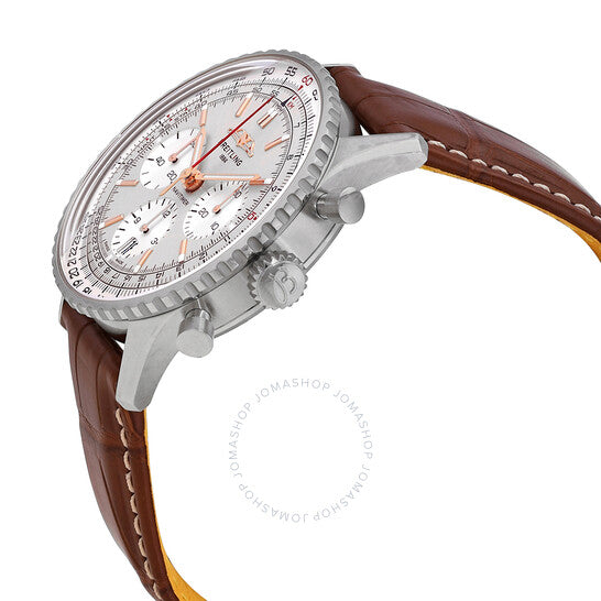 Breitling, Navitime Chronograph Automatic Chronometer Silver Dial Men's Watch