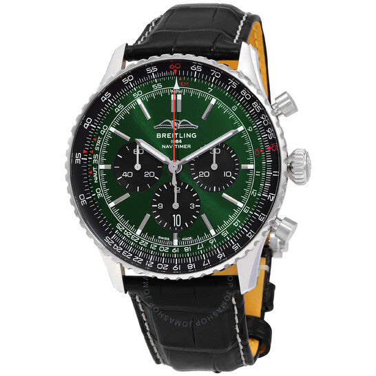 Breitling, Navitimer Chronograph Automatic Chronometer Green Dial Men's Watch