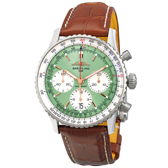 Breitling, Navitimer Chronograph Automatic Chronometer Green Dial Men's Watch