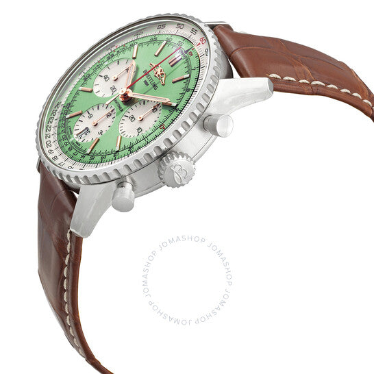 Breitling, Navitimer Chronograph Automatic Chronometer Green Dial Men's Watch