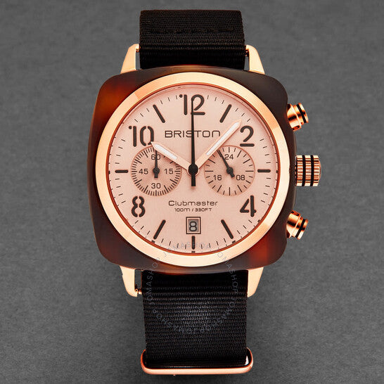 Briston, Clubmaster Chronograph Quartz Rose Dial Men's Watch