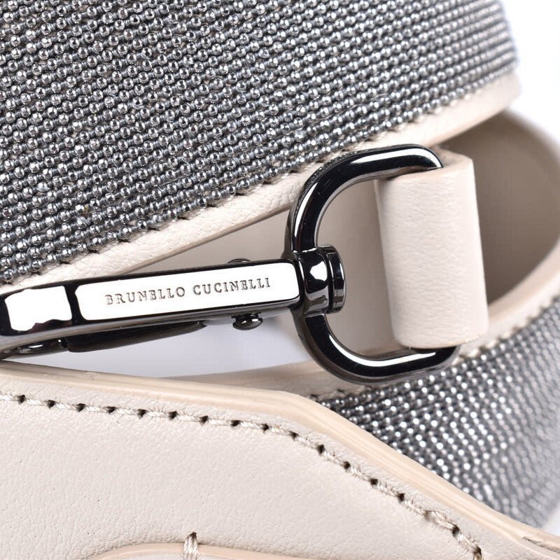 Beige Leather Shoulder Strap Bag