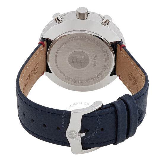 ساعة بولوفا كرونوغراف سي كوارتز للرجال بمينا أبيض