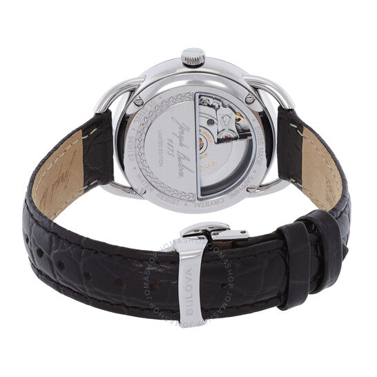 بولوفا، ساعة كومودور أوتوماتيكية للسيدات بمينا أبيض