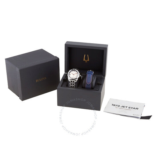 ساعة بولوفا جيت ستار كوارتز للرجال بمينا فضي