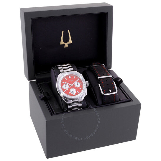 Bulova, Lunar Pilot Chronograph Quartz Red Dial Men's Watch