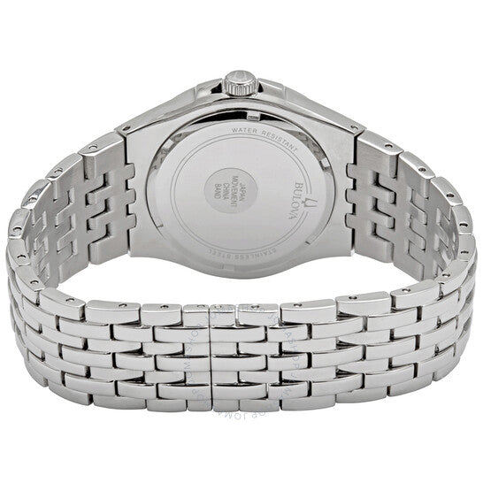 Bulova, Phantom Quartz Crystal Silver Pave Dial Men's Watch