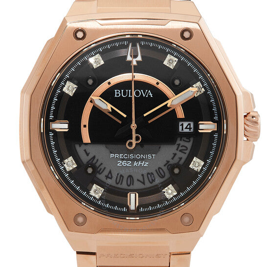 Bulova, Precisionist X Quartz Diamond Black Dial Men's Watch