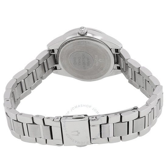 بولوفا، ساعة ساتون كوارتز نسائية بمينا زرقاء مرصعة بالألماس