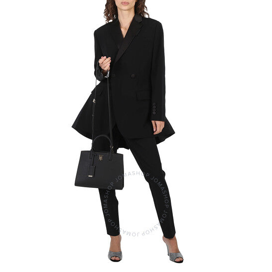 Burberry, Black Frances TB Plaque Tote Bag