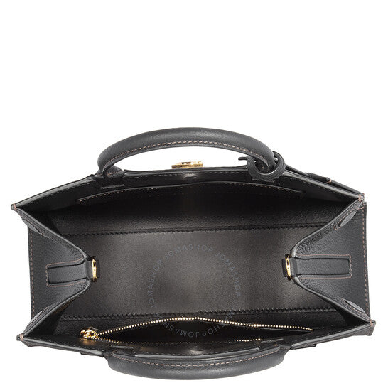 Burberry, Black Frances TB Plaque Tote Bag