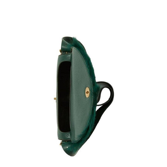 Chess Satchel Goat-Fur Crossbody Bag