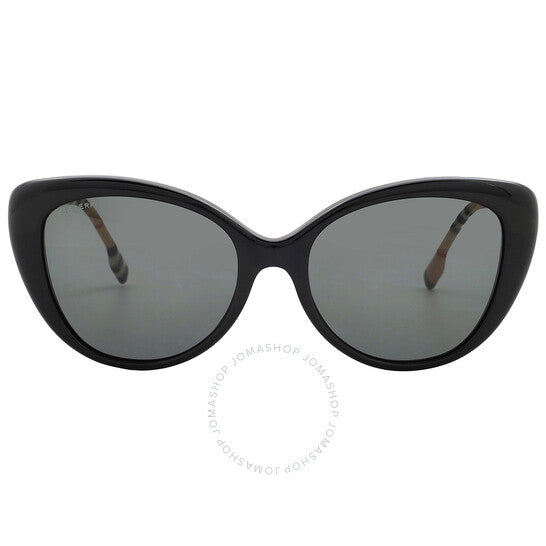 نظارات شمسية نسائية من بربري بتصميم عين القطة باللون الرمادي الداكن