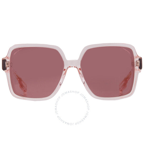 نظارات شمسية نسائية مربعة باللون البنفسجي الداكن من بربري