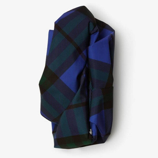 Draped Clutch with Checkered Pattern