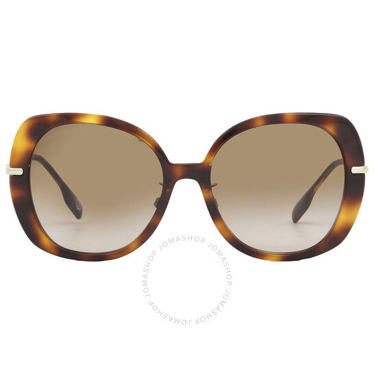 Burberry, Eugenie Brown Gradient Butterfly Ladies Sunglasses