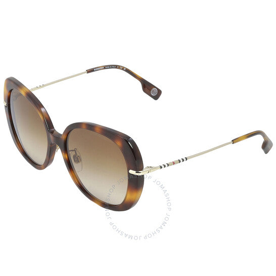 Burberry, Eugenie Brown Gradient Butterfly Ladies Sunglasses