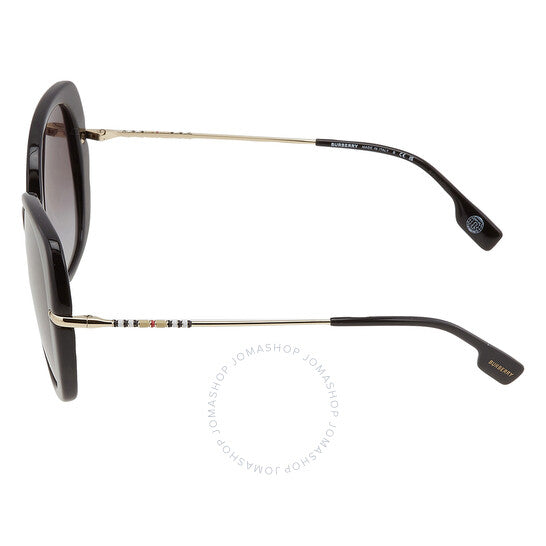 Burberry, Eugenie Grey Gradient Butterfly Ladies Sunglasses