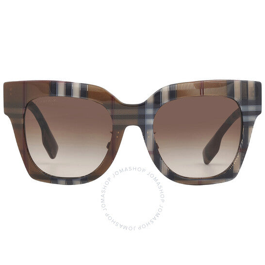 Burberry, Kitty Brown Gradient Butterfly Ladies Sunglasses