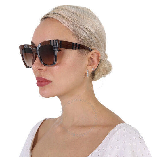 Burberry, Kitty Brown Gradient Butterfly Ladies Sunglasses