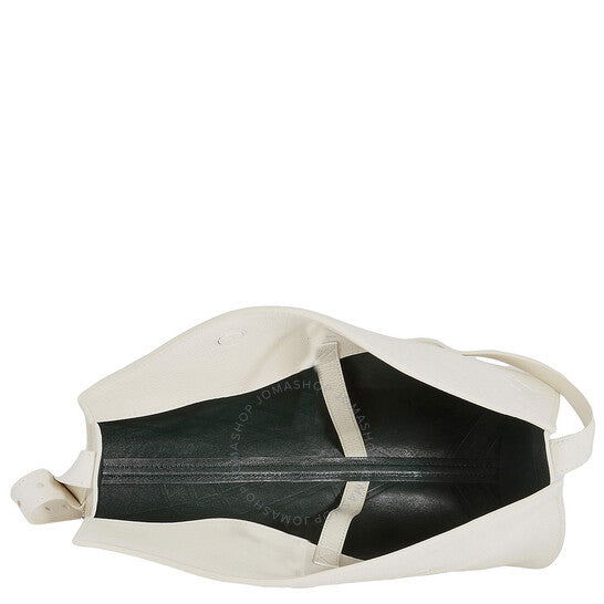 Burberry, Large Leather Horn Bag in Almond