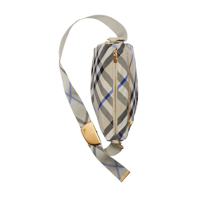 Medium Shield Checked Shoulder Bag