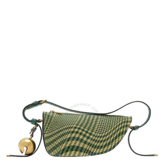 Burberry, Mini Shield Houndstooth Sling Bag