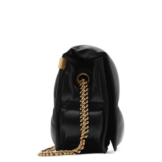 Quilted Chain-Link Snip Crossbody Bag