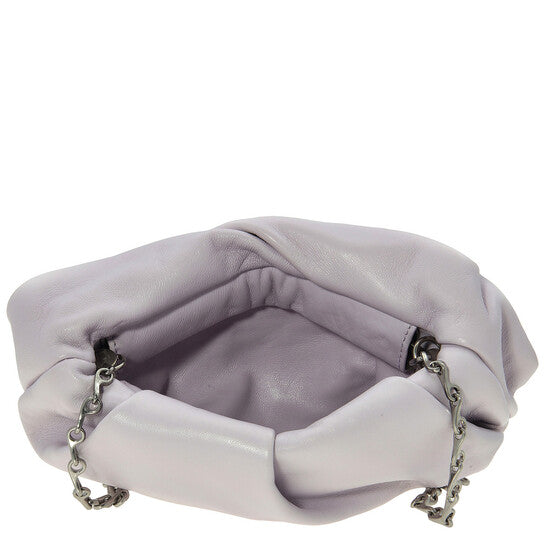 Rose Nappa Chain Clutch In Haze