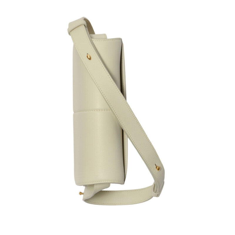 Snip Foldover-Top Calf Leather Shoulder Bag
