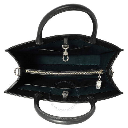 Bvlgari, Black Leather Logo Tote