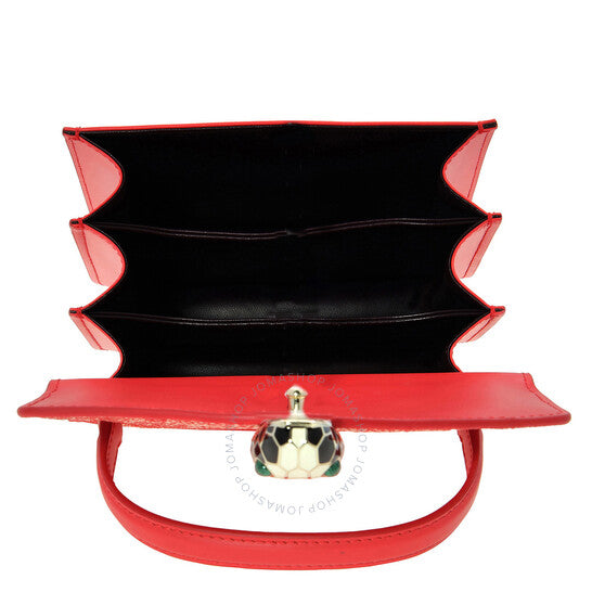 Bvlgari, Galuchat Serpenti Forever Crossbody in Red