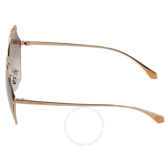 Bvlgari, Pink Gradient Grey Hexagonal Ladies Sunglasses