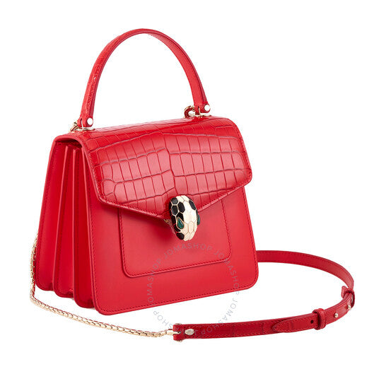 Bvlgari, Serpenti Forever Crossbody Bag- Red