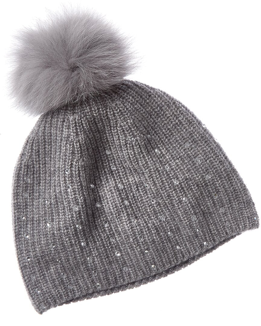 cashmere crystal rib cashmere hat
