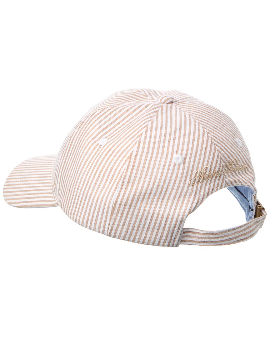 stripe seersucker baseball hat