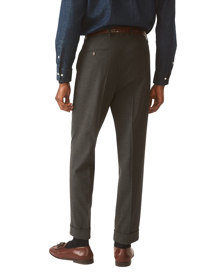 oxford wool-blend pant
