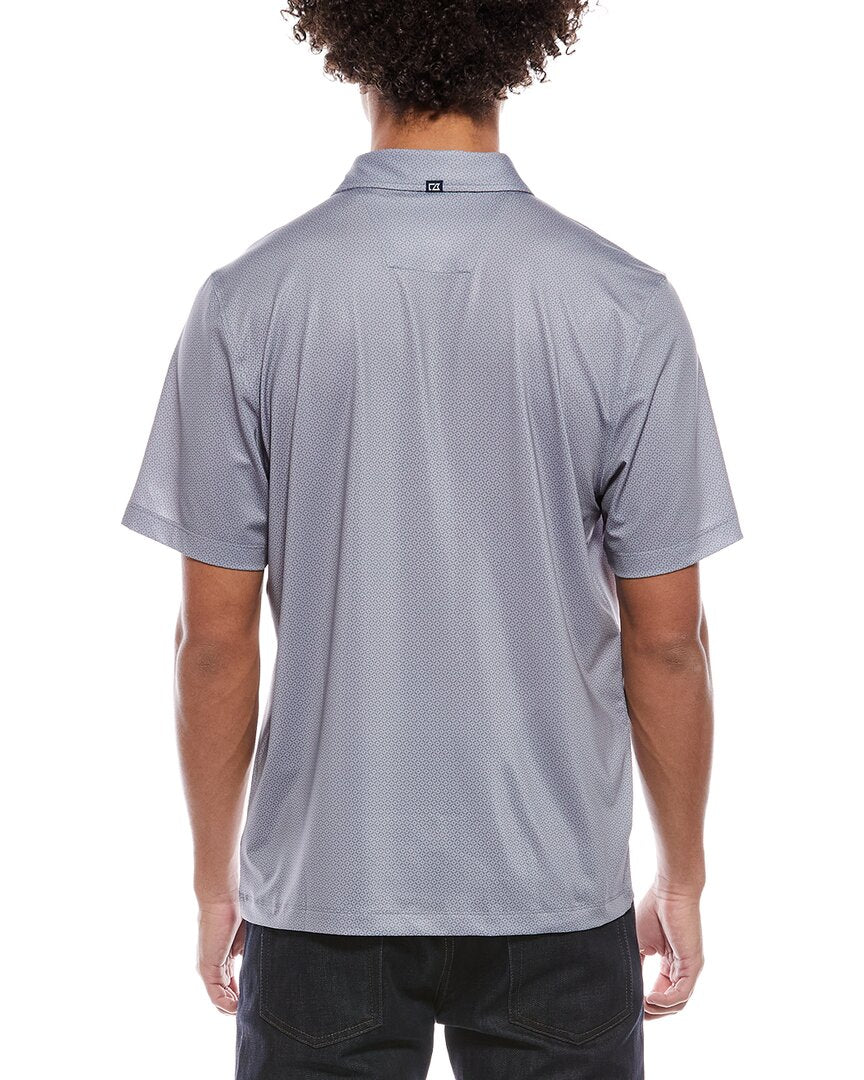 pike eco tonal geo print recycled polo shirt