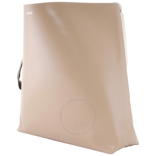Cahu, Cream Leather Tote Bag